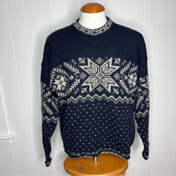 Demetre Snowflake Ski Winter Wool Knit Swetaer - Picture 1 of 9
